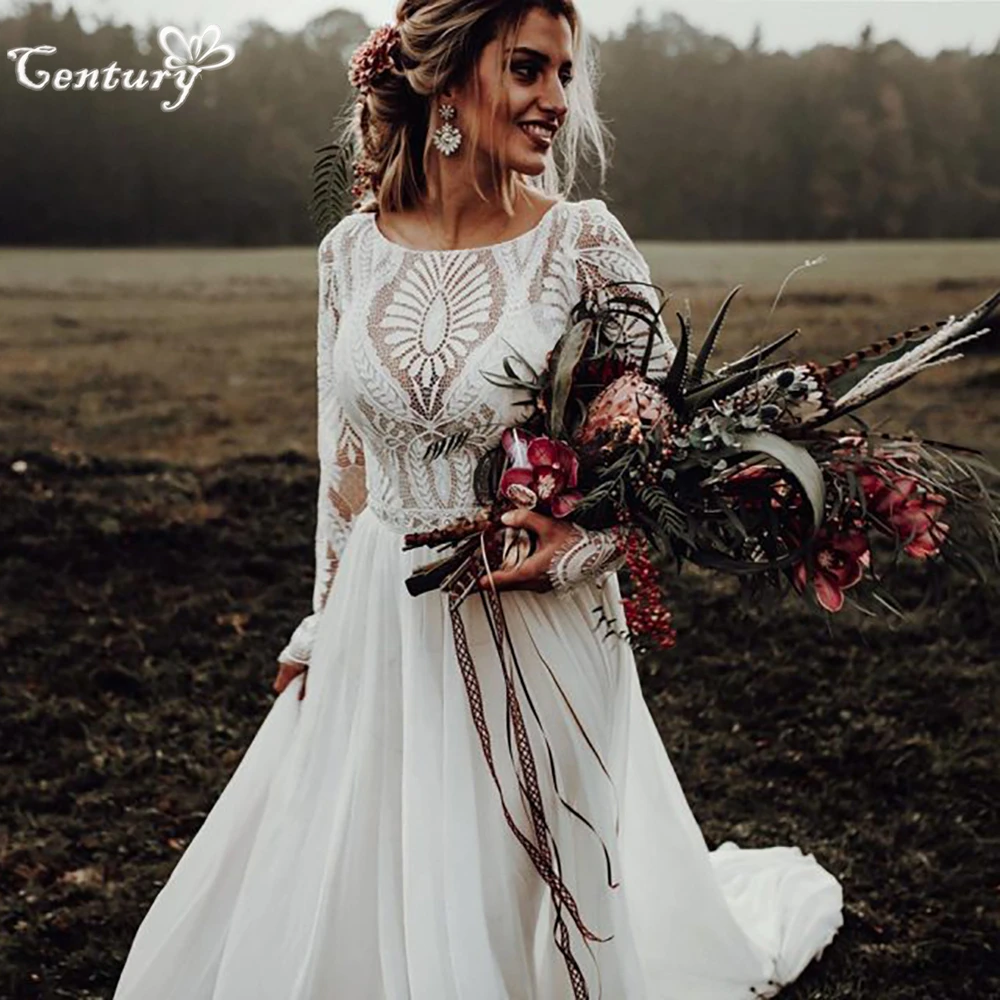 Vestido de Novia 2024 Boho Wedding Dress for Women Bride Long Sleeve Lace Chiffon Bohemian Bridal Gowns
Vestido de Novia 2024 Boho Wedding Dress for Women Bride Long Sleeve Lace Chiffon Bohemian Bridal Gowns