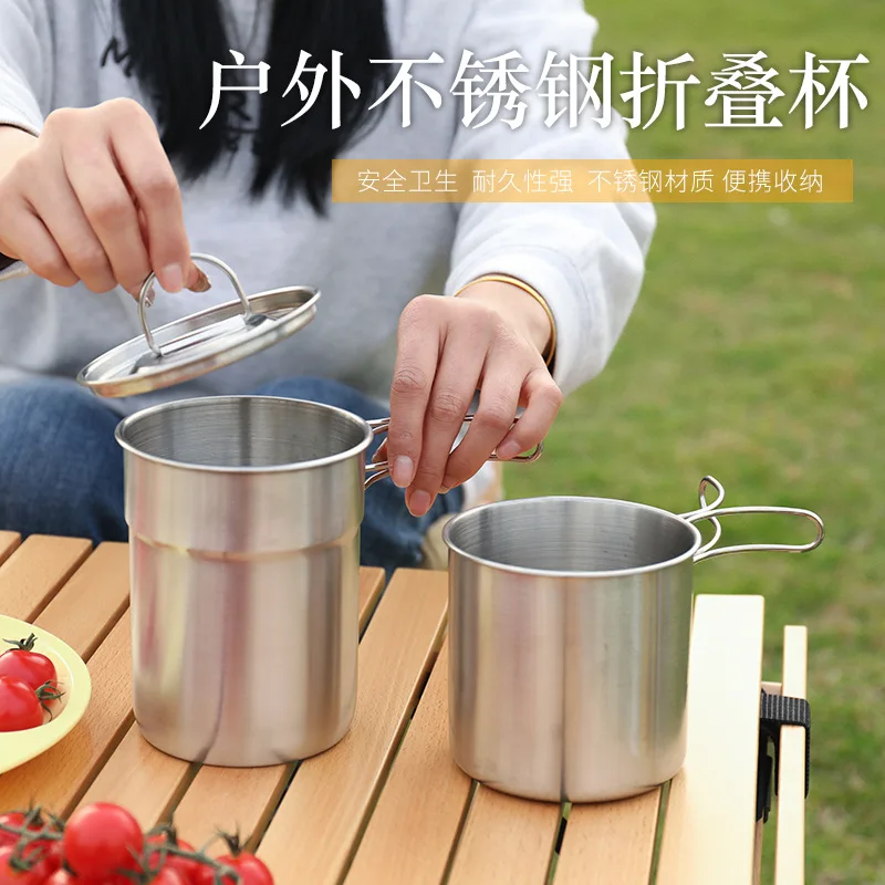 Stainless Steel 2-Piece Set Of Water Cups And Pots,Outdoor Camping Portable Foldable Cookware And Tableware Cups,A1170
Stainless Steel 2-Piece Set Of Water Cups And Pots,Outdoor Camping Portable Foldable Cookware And Tableware Cups,A1170