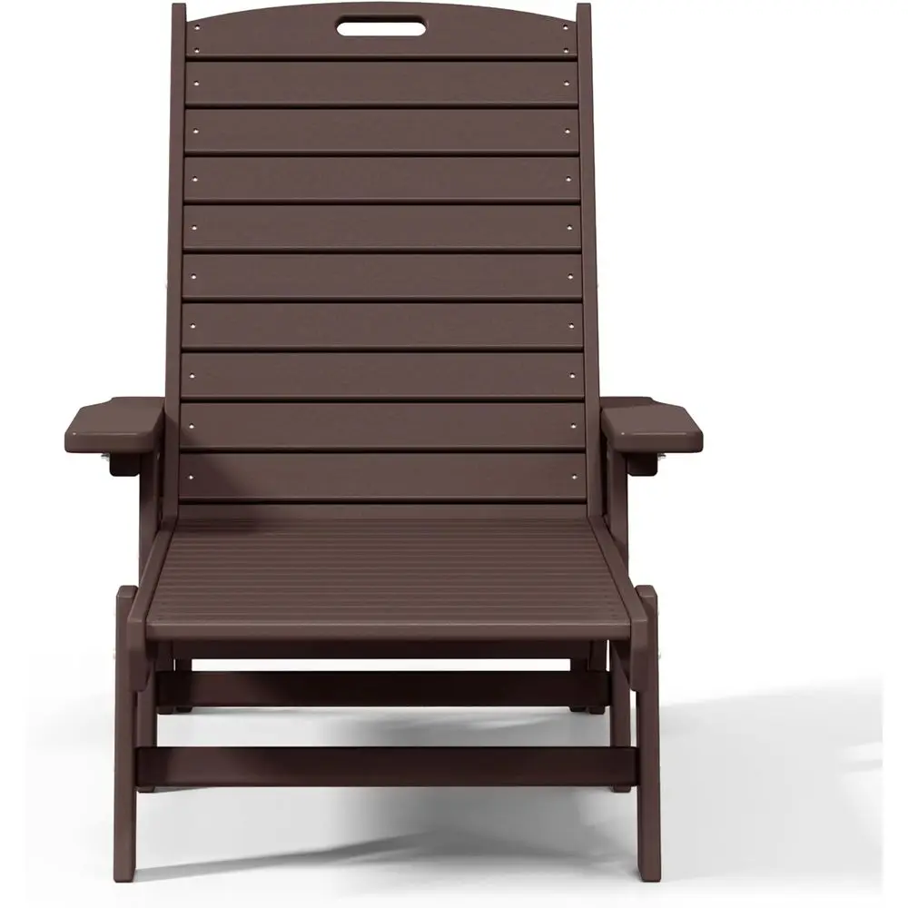 Polyethylene Reclining Chaise Lounge, Brown
Polyethylene Reclining Chaise Lounge, Brown