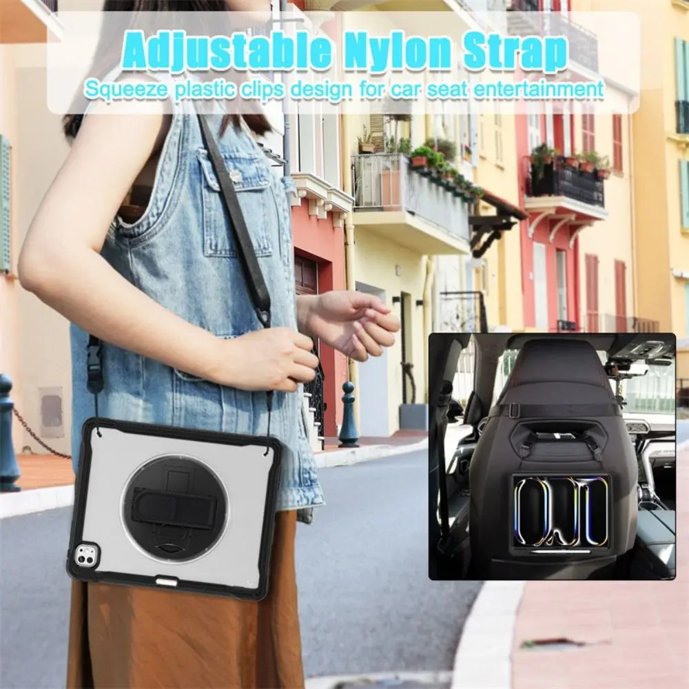 Colorful Shockproof Carrying Case Rotating with Hand Strap Funda TPU Anti Scratch Protective Cover for iPad Air 11/13 2024
Colorful Shockproof Carrying Case Rotating with Hand Strap Funda TPU Anti Scratch Protective Cover for iPad Air 11/13 2024