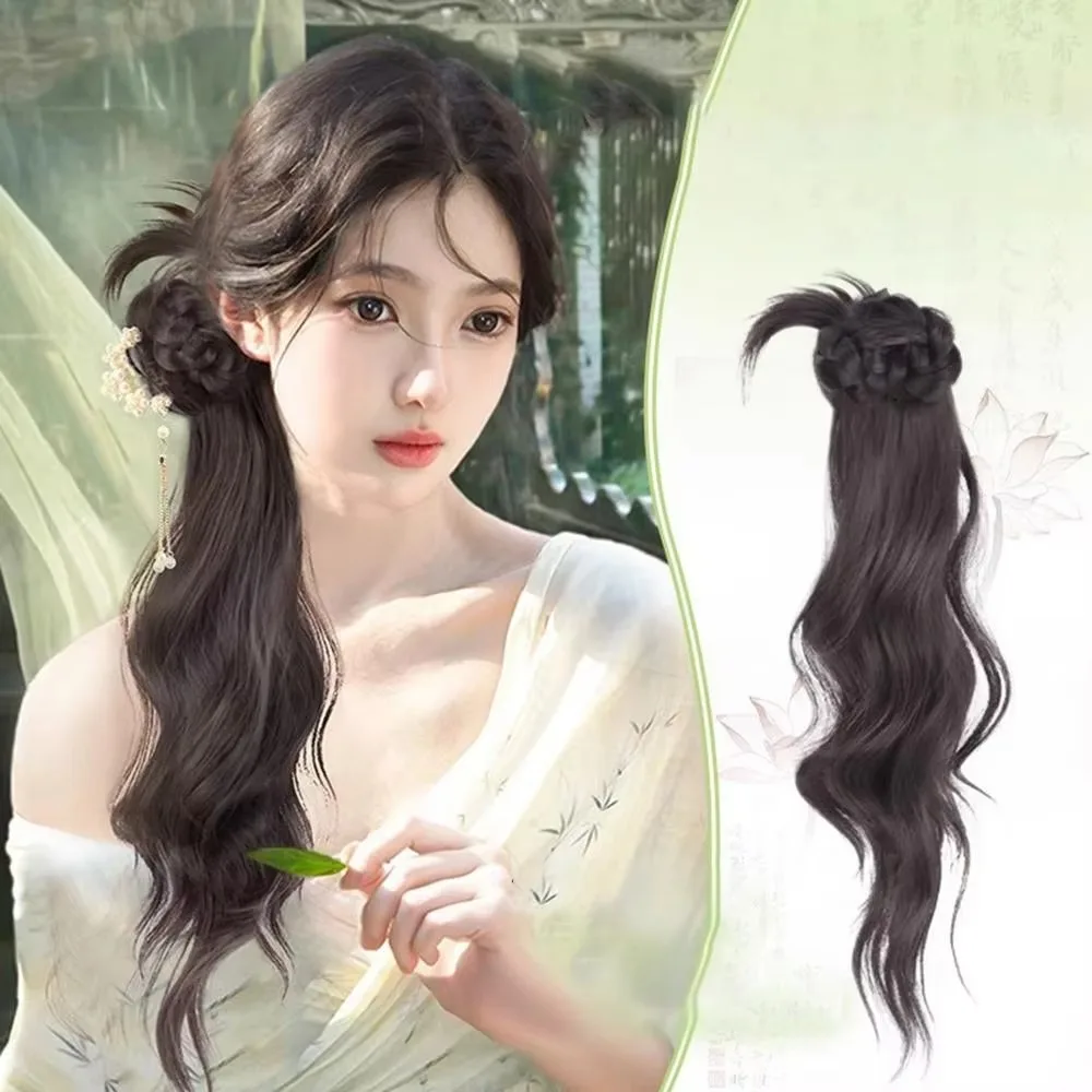 Cute Natural Synthetic Wig Fluffy Cheongsam Integrated Grabbing Clip Chinese Style Low Ponytail Hairpin
Cute Natural Synthetic Wig Fluffy Cheongsam Integrated Grabbing Clip Chinese Style Low Ponytail Hairpin