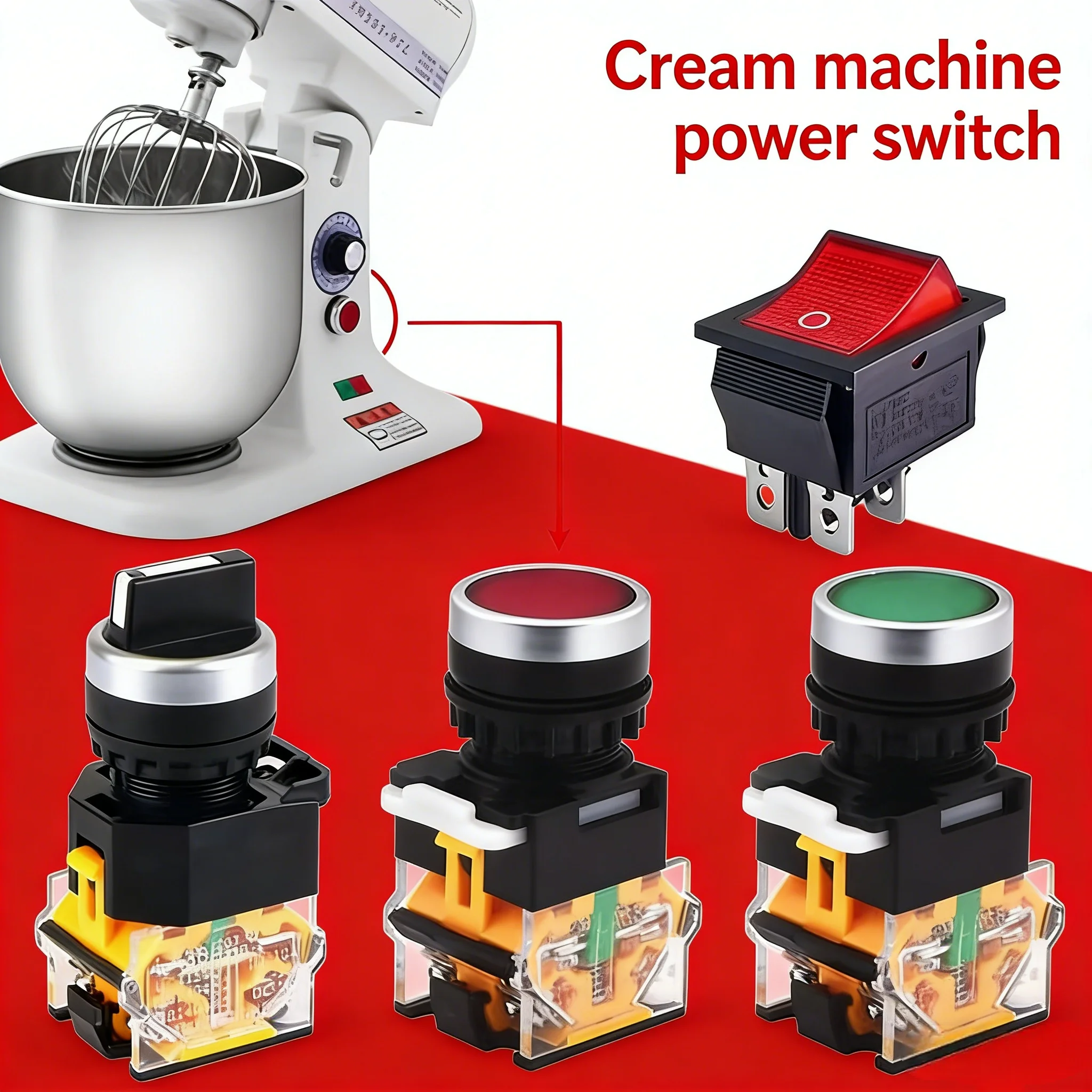 General Fresh milk blender Dough mixer Accessories Power switch Fresh milk machine Egg beater Switch button
General Fresh milk blender Dough mixer Accessories Power switch Fresh milk machine Egg beater Switch button