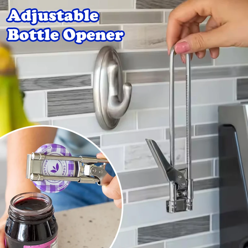 Adjustable Stainless Steel Bottle Opener Non-Slip Multi-Functional Jar&Bottle Opener Labor-Saving Screw Can Opener Kitchen Tool
Adjustable Stainless Steel Bottle Opener Non-Slip Multi-Functional Jar&Bottle Opener Labor-Saving Screw Can Opener Kitchen Tool