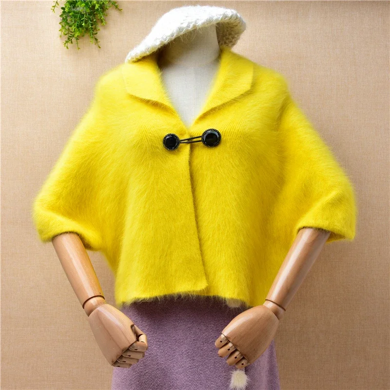 female women autumn winter clothing short batwing sleeves turn-down neck loose crop top cardigan angora fur jacket coat sweater
female women autumn winter clothing short batwing sleeves turn-down neck loose crop top cardigan angora fur jacket coat sweater