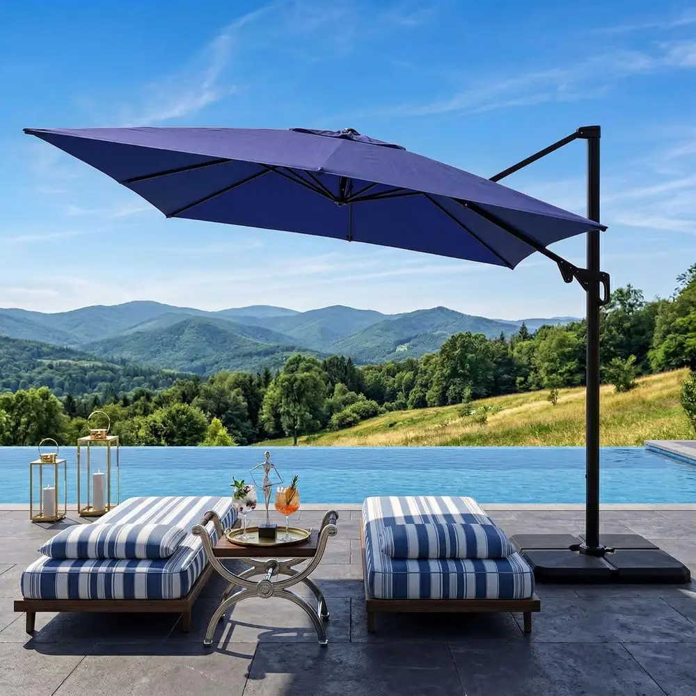 10x13FT 10x10FT Outdoor Patio Umbrella with 8 Ribs, 360° Rotation, Cantilever Sunshade for Backyard, Lawn
10x13FT 10x10FT Outdoor Patio Umbrella with 8 Ribs, 360° Rotation, Cantilever Sunshade for Backyard, Lawn