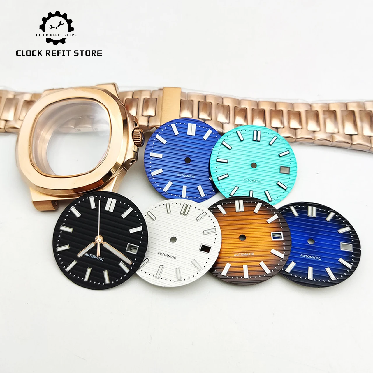 39mm Rose Gold PVD Watch Case Kit With Sapphire Crystal Replacement Parts Compatible With NH35 4R NH38 Movement
39mm Rose Gold PVD Watch Case Kit With Sapphire Crystal Replacement Parts Compatible With NH35 4R NH38 Movement
