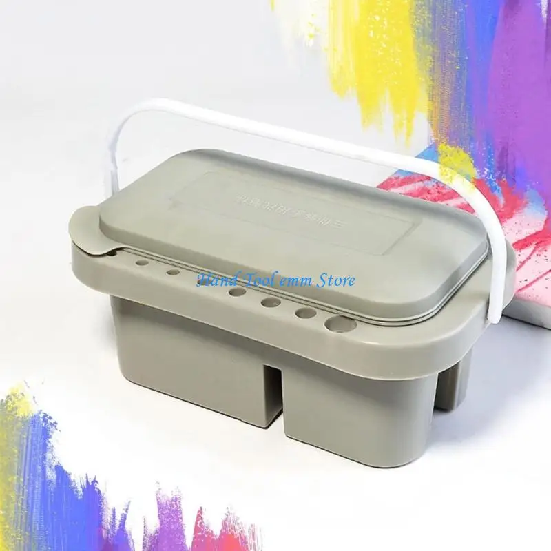 H37F Organized Brush Wash Container With Separate Divisions Break Resistant Plastic Rapiddry Interior Perfect For Classroom
H37F Organized Brush Wash Container With Separate Divisions Break Resistant Plastic Rapiddry Interior Perfect For Classroom