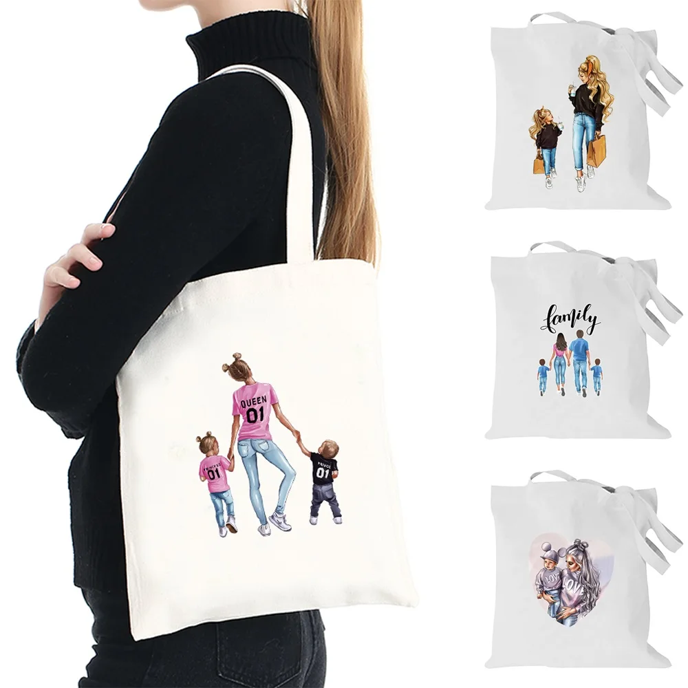 Portable Canvas Shoulder Bag Reusable Fashion Folding Grocery Storage Bag Mom Pattern Printing Shopping
Portable Canvas Shoulder Bag Reusable Fashion Folding Grocery Storage Bag Mom Pattern Printing Shopping