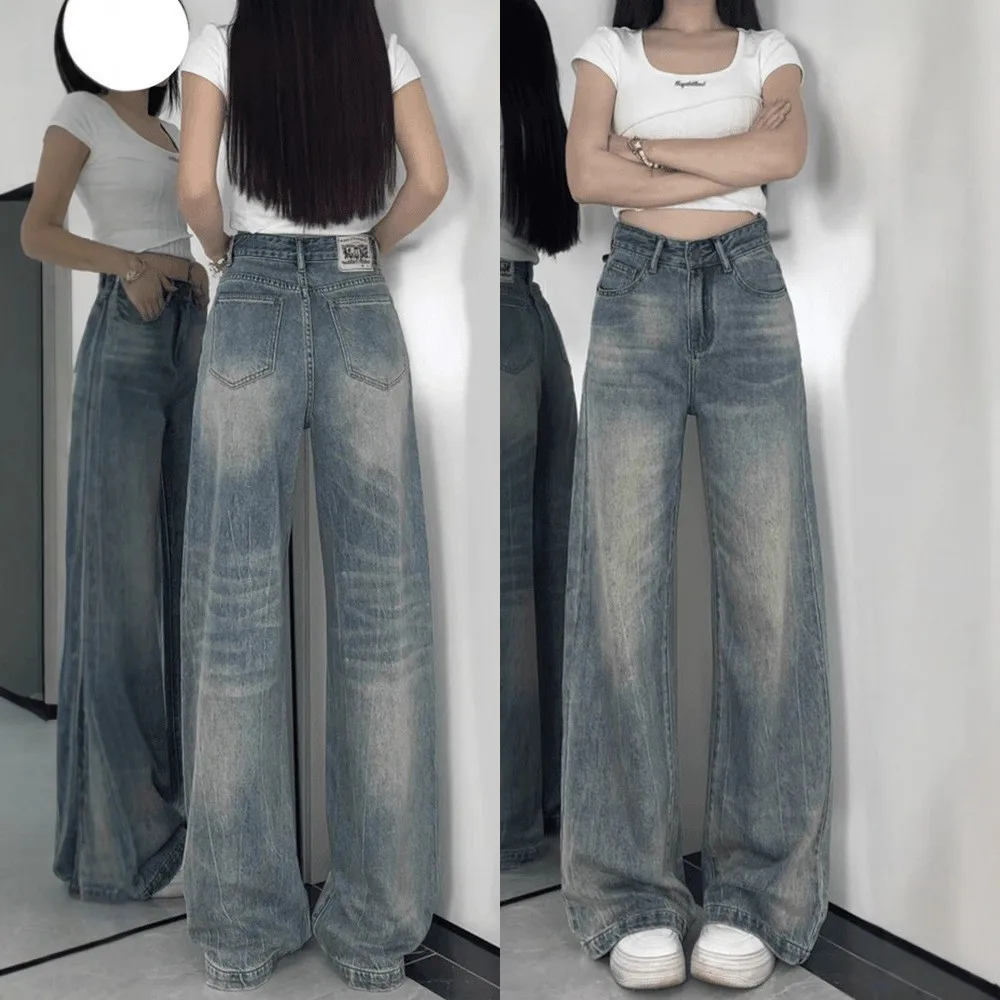 Loose Wide Leg Jeans Women's Spring Autumn Thin Retro American Loose Slim High Waist Straight Tube Pants Casual Style
Loose Wide Leg Jeans Women's Spring Autumn Thin Retro American Loose Slim High Waist Straight Tube Pants Casual Style