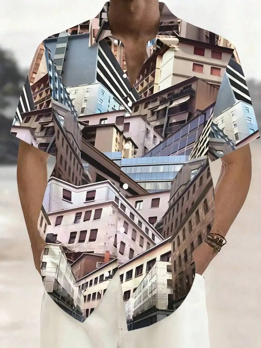 Mens Abstract Cityscape 3D Print Casual Short Sleeve Button Up Shirt Breathable Summer
Mens Abstract Cityscape 3D Print Casual Short Sleeve Button Up Shirt Breathable Summer
