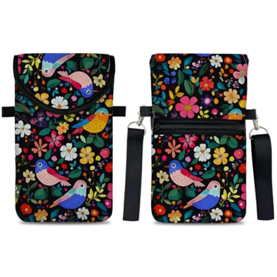 Neoprene Cell Phone Sleeve Pouch Case Bag with Crossbody Strap Neck Lanyard for Women 7.5 X 4.3 in Flower Bird
Neoprene Cell Phone Sleeve Pouch Case Bag with Crossbody Strap Neck Lanyard for Women 7.5 X 4.3 in Flower Bird
