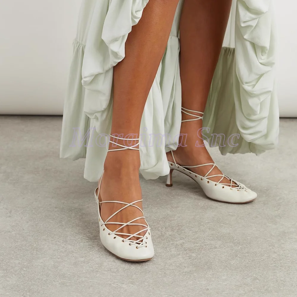 Cross Strap Hollow Shallow Sandals Lace-up Thin High Heel Round Toe Fashion Roman Style Women's Summer Shoes Outdoor 2025 New
Cross Strap Hollow Shallow Sandals Lace-up Thin High Heel Round Toe Fashion Roman Style Women's Summer Shoes Outdoor 2025 New