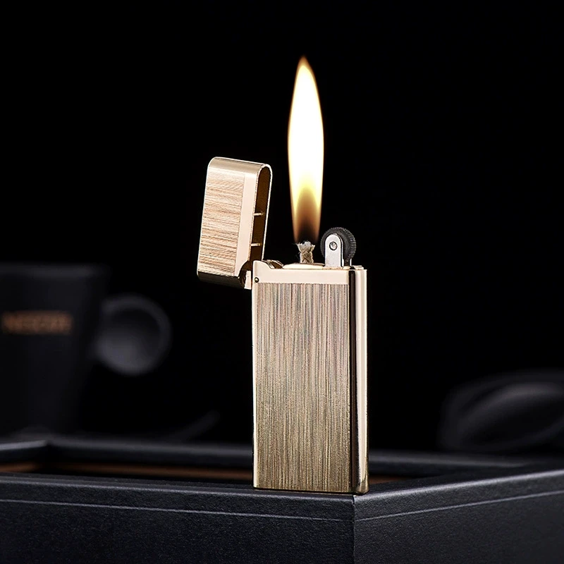 Metal Ultra-thin Butane Gas Inflatable Grinding Wheel Ignition Lighter Cigarette Lighters High-end Men's Small Tools
Metal Ultra-thin Butane Gas Inflatable Grinding Wheel Ignition Lighter Cigarette Lighters High-end Men's Small Tools