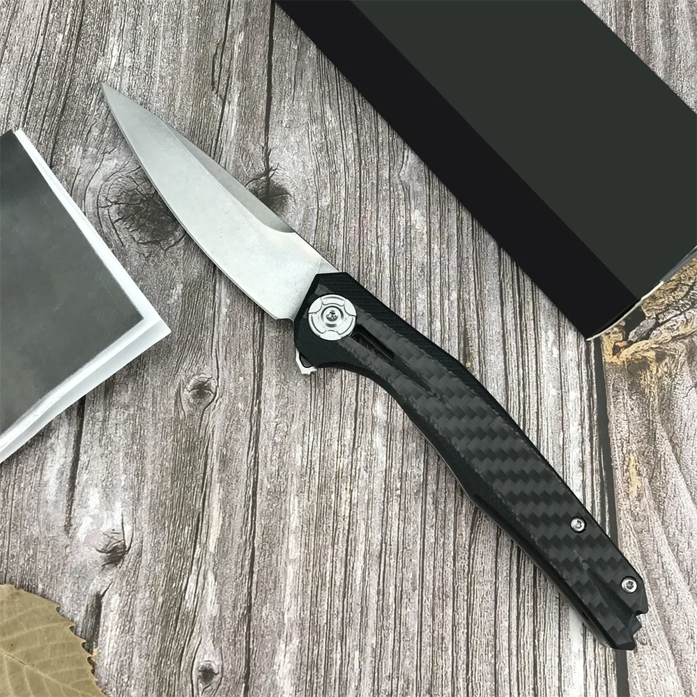 0707 Outdoor Pocket Folding Knife 3.23" D2 Drop Point Blade Carbon Fiber Handle High Hardness Sharp Portable Fruit Knife
0707 Outdoor Pocket Folding Knife 3.23" D2 Drop Point Blade Carbon Fiber Handle High Hardness Sharp Portable Fruit Knife