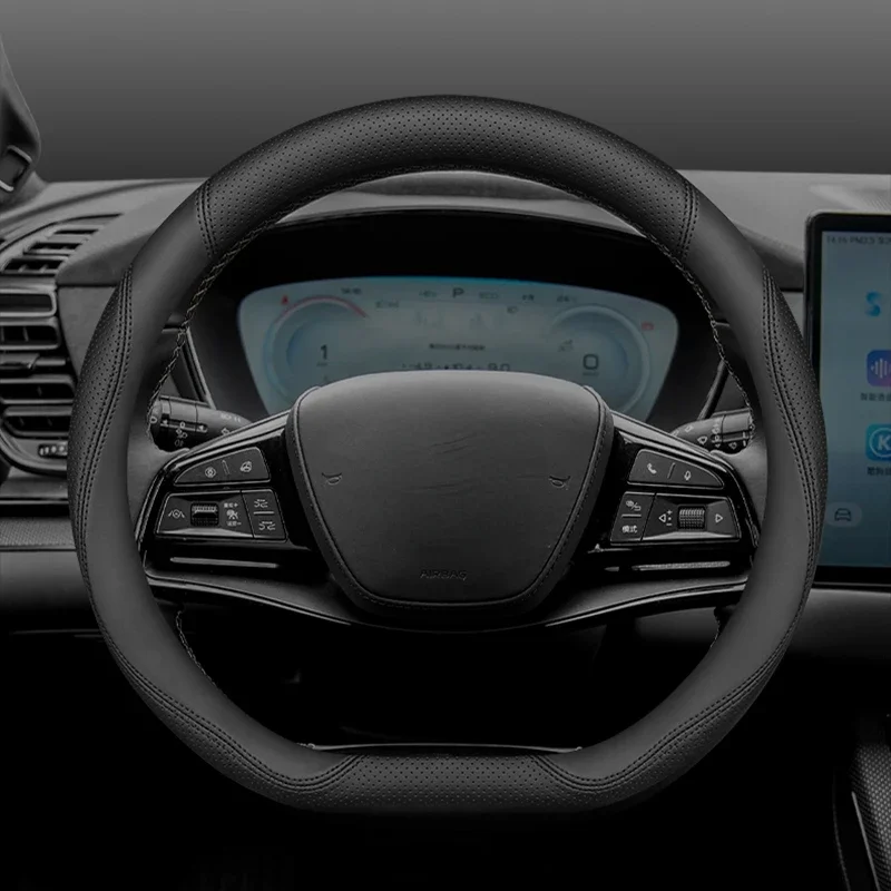 Suitable For BYD Han Leather Hand-free Sewing Steering Wheel Cover Ultra Thin Version
Suitable For BYD Han Leather Hand-free Sewing Steering Wheel Cover Ultra Thin Version