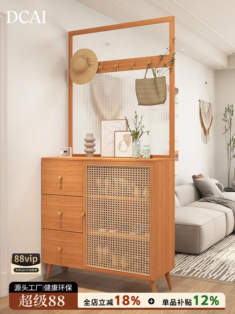 PYJ log wind entrance integrated clothes hanging household living room home screen partition shoe cabinet
PYJ log wind entrance integrated clothes hanging household living room home screen partition shoe cabinet