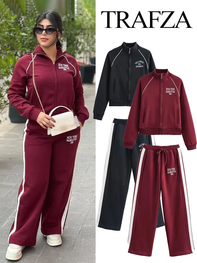TRAFZA Women's Pant 2-Piece Set Female Fashion Versatile Printed Velvet Zip Jacket+Commuting Elastic Waist Belted Casual Pants
TRAFZA Women's Pant 2-Piece Set Female Fashion Versatile Printed Velvet Zip Jacket+Commuting Elastic Waist Belted Casual Pants