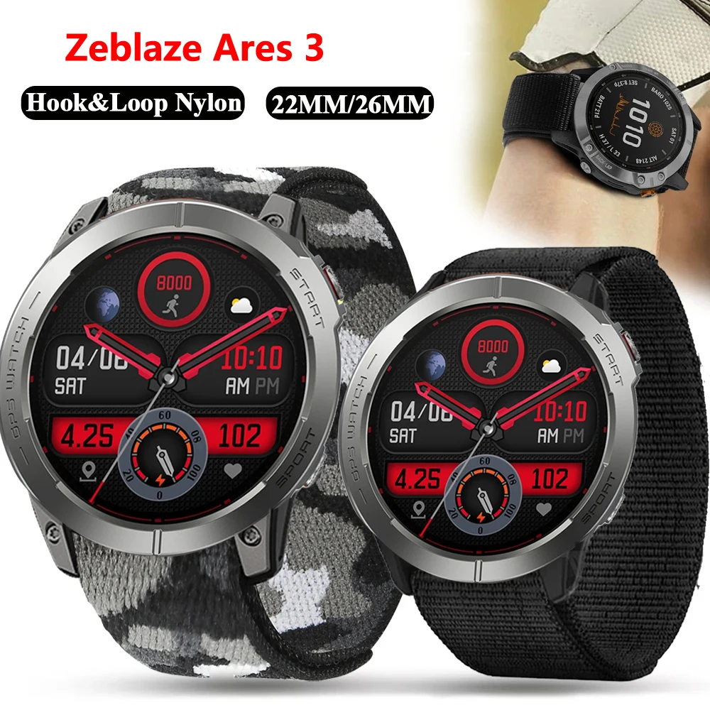 Strap for Zeblaze Ares 3 Pro Stratos 3/2 Smart Watch Nylon Loop Strap 22mm Qucik Fit Band Adjustable Bracelet Correa Accessories
Strap for Zeblaze Ares 3 Pro Stratos 3/2 Smart Watch Nylon Loop Strap 22mm Qucik Fit Band Adjustable Bracelet Correa Accessories