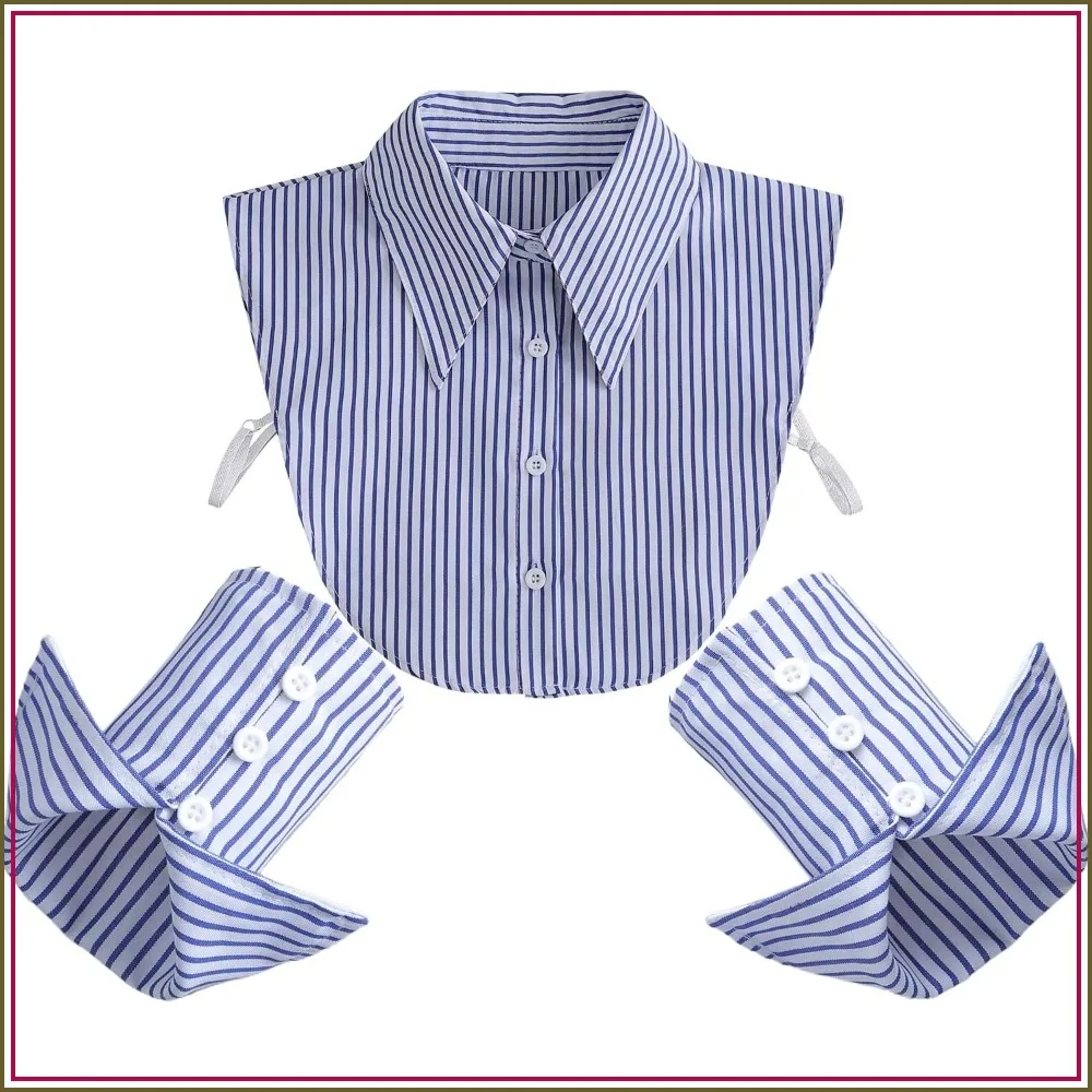 Detachable Fake Collar Shirt with Wrist Cuffs, Half Shirt Collar for Women
Detachable Fake Collar Shirt with Wrist Cuffs, Half Shirt Collar for Women