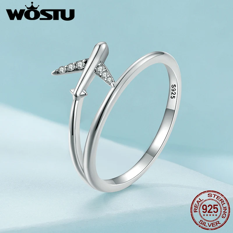 WOSTU Original 925 Sterling Silver Airplane Ring with Zircon for Women Girl Party Birthday Graduation Lucky Gift Fine Jewelry
WOSTU Original 925 Sterling Silver Airplane Ring with Zircon for Women Girl Party Birthday Graduation Lucky Gift Fine Jewelry