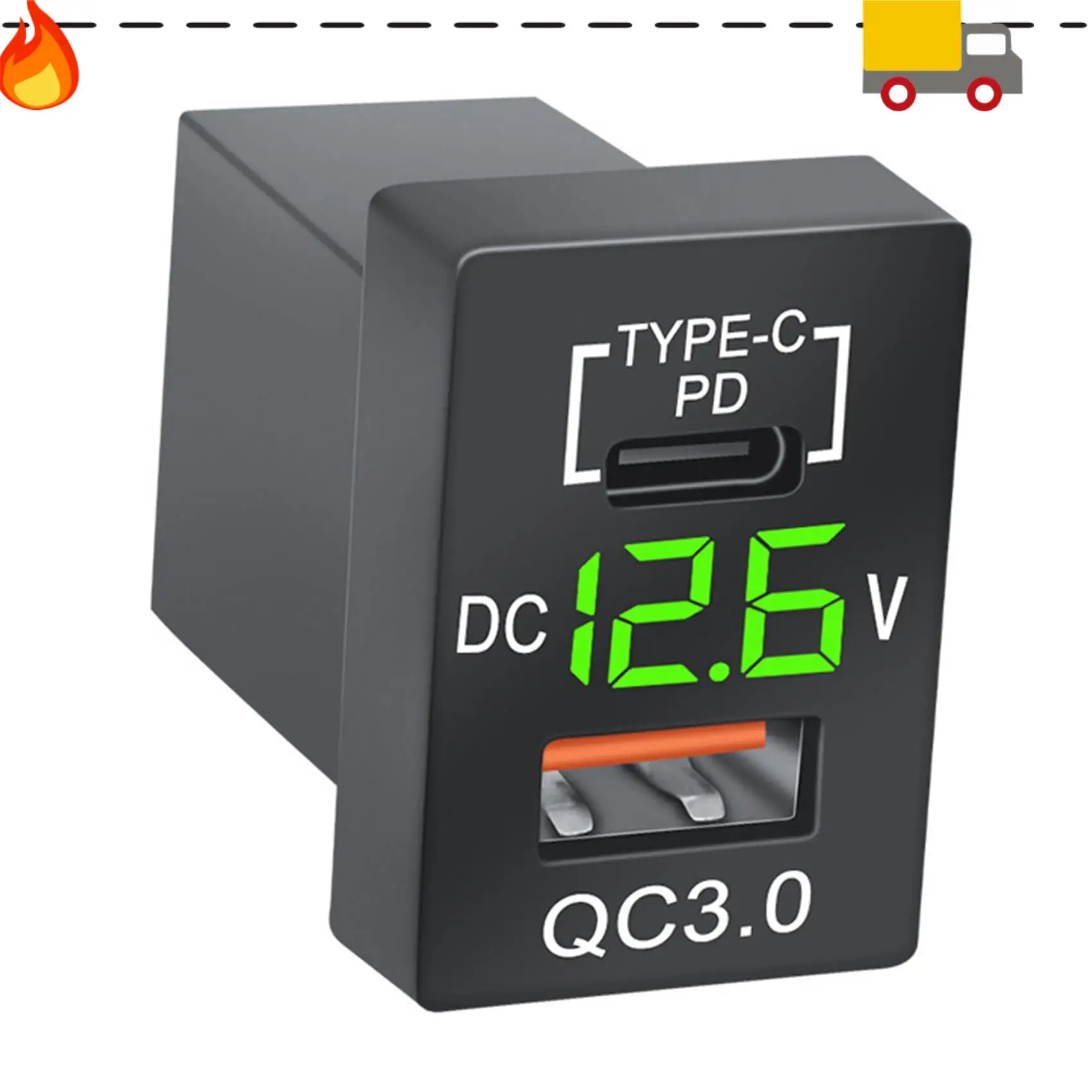 Discount-New Charger QC3.0 USB Car Charger Socket PD Type-C Charger With LED Digital Voltmeter For New Toyota Quick Charge
Discount-New Charger QC3.0 USB Car Charger Socket PD Type-C Charger With LED Digital Voltmeter For New Toyota Quick Charge