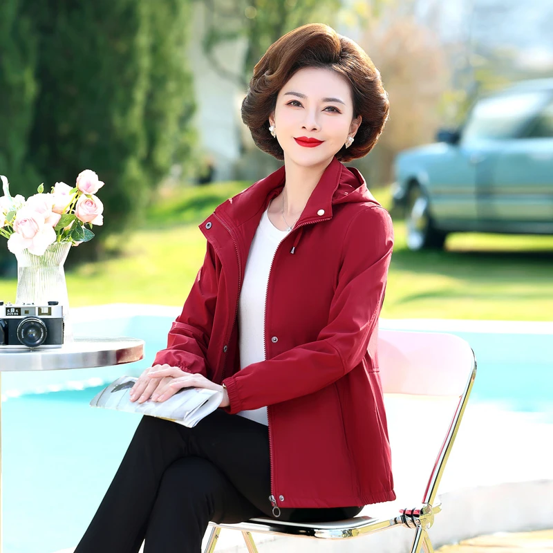 Spring Autumn Short Hooded Jacket Red Wedding Clothes for Middle-Aged And Elderly Women Casual Loose Polyester Fiber Open Car...
Spring Autumn Short Hooded Jacket Red Wedding Clothes for Middle-Aged And Elderly Women Casual Loose Polyester Fiber Open Car...