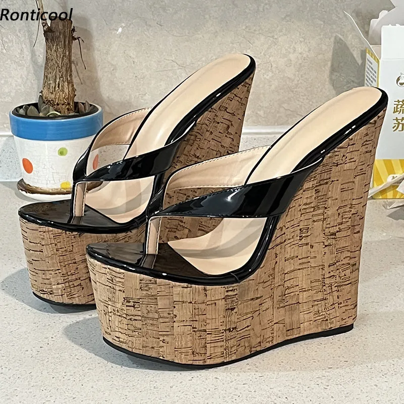 Ronticool Handmade Women Summer Mules Sandals Flip Flops Wedges Heels Round Toe Nice Black Casual Shoes US Plus Size 5-15
Ronticool Handmade Women Summer Mules Sandals Flip Flops Wedges Heels Round Toe Nice Black Casual Shoes US Plus Size 5-15