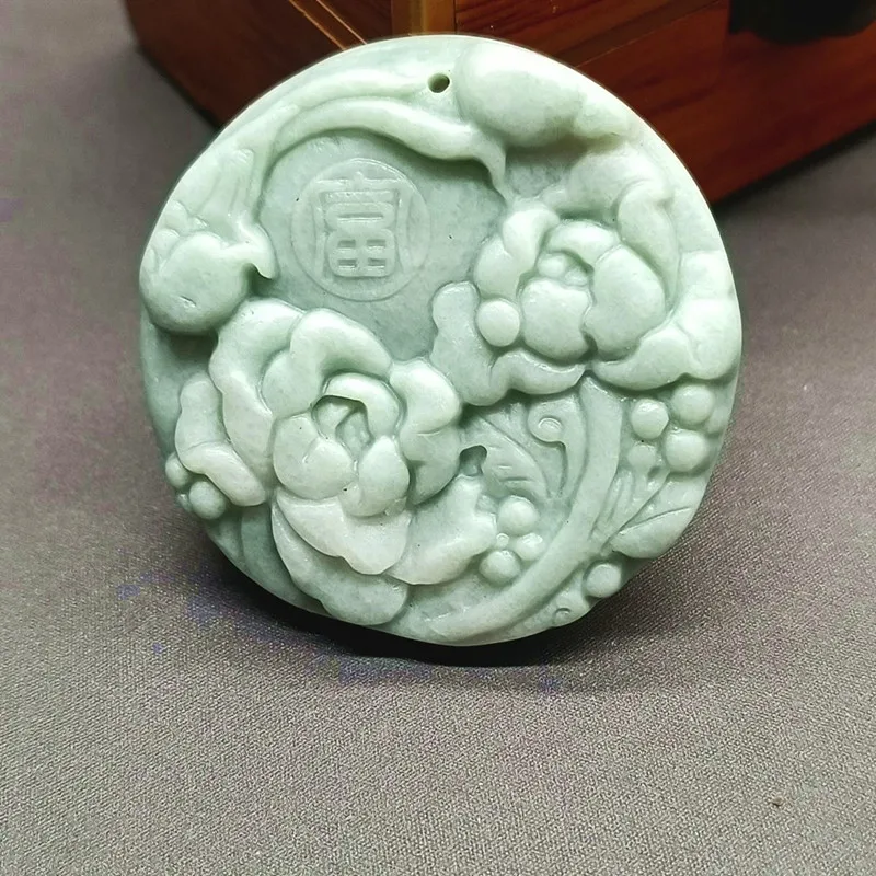 Natural Light Green Hand-carved Peony Flower Pendant Fashion Boutique Jewelry Men and Women Jade Necklace Pendant Jewelry
Natural Light Green Hand-carved Peony Flower Pendant Fashion Boutique Jewelry Men and Women Jade Necklace Pendant Jewelry