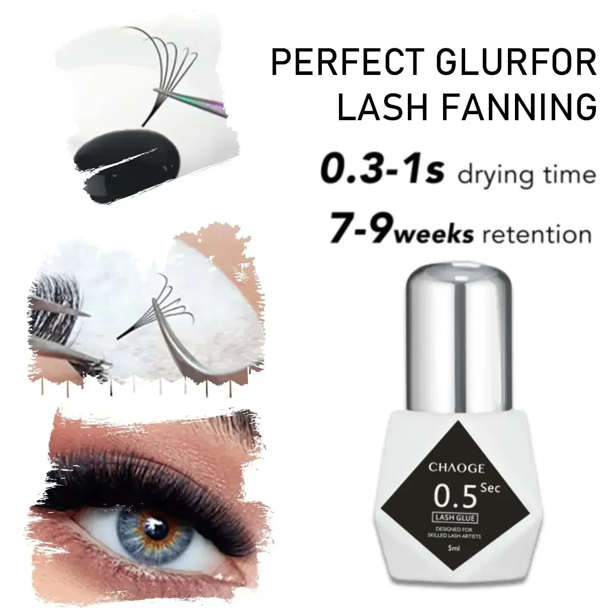 Eyelash Glue for Professional Lash Extension Extra Strong Lash Glue 1 Sec Dry Time 6-7 Weeks Bonding Without Latex No Irritation
Eyelash Glue for Professional Lash Extension Extra Strong Lash Glue 1 Sec Dry Time 6-7 Weeks Bonding Without Latex No Irritation