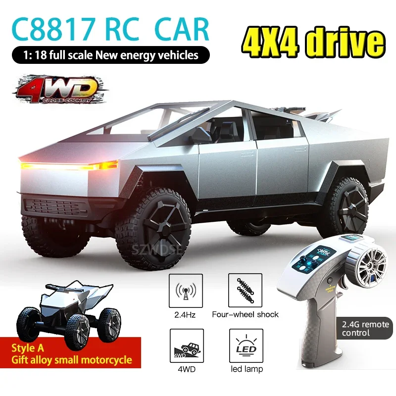 JJRC C8817 RC Car Alloy Cybertruck Car model Simulation Off-road Vehicle Camping Equipment Pickup Truck Kids Toys Boy Gifts
JJRC C8817 RC Car Alloy Cybertruck Car model Simulation Off-road Vehicle Camping Equipment Pickup Truck Kids Toys Boy Gifts