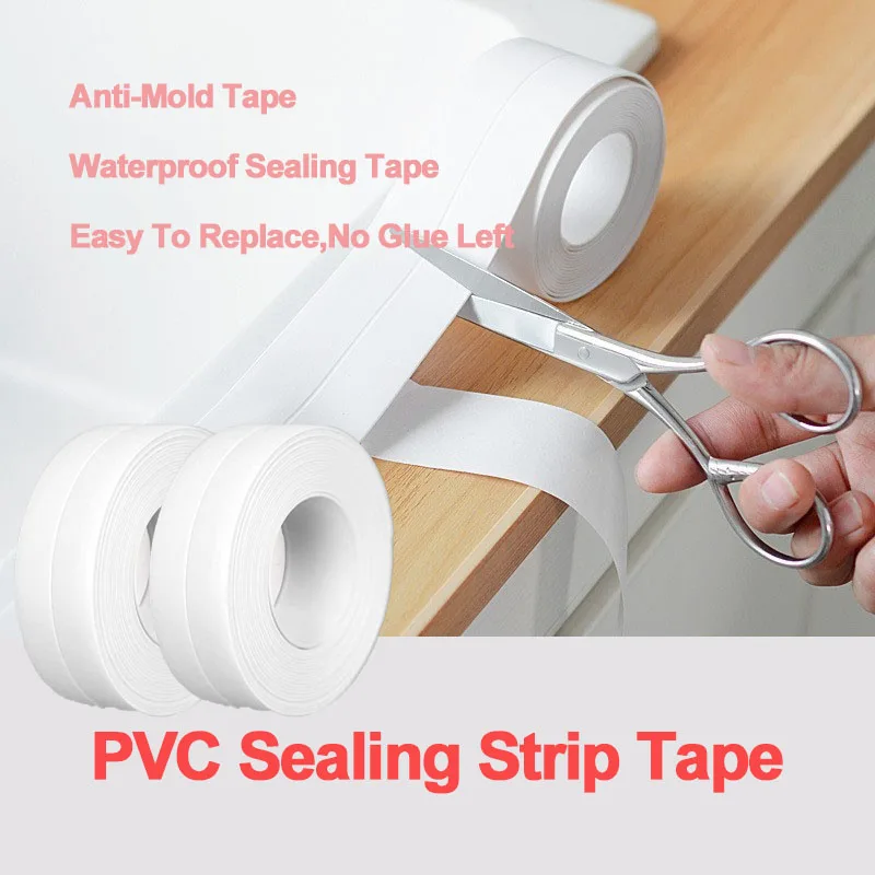 PVC Sealing Strip Tape Waterproof Anti-Mold Sticker Self-adhesive Sealing Tape for Bathroom Toilet Corner Kitchen Sink Edge
PVC Sealing Strip Tape Waterproof Anti-Mold Sticker Self-adhesive Sealing Tape for Bathroom Toilet Corner Kitchen Sink Edge