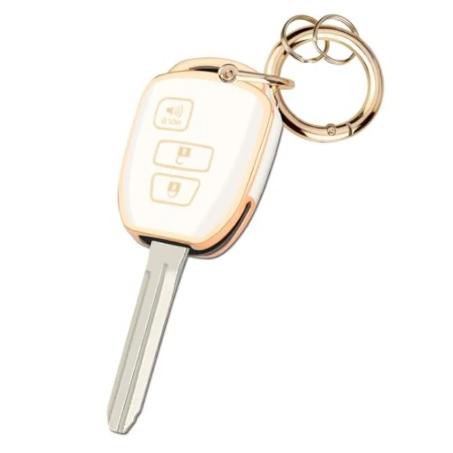 for Toyota Key Fob Cover, 3 Buttons TPU Key Cover with Golden Edge, Compatible with Toyota Corolla Cross L 4Runner SR SR5 Tundr
for Toyota Key Fob Cover, 3 Buttons TPU Key Cover with Golden Edge, Compatible with Toyota Corolla Cross L 4Runner SR SR5 Tundr
