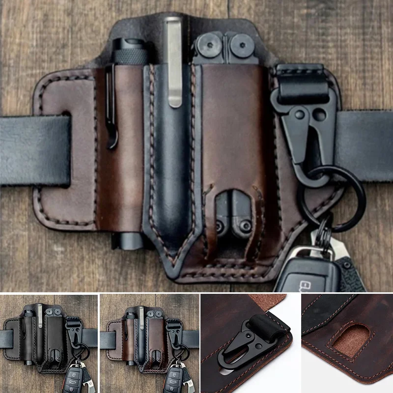 Multitool Leather Sheath Pocket Organizer Storage Belt Waist Bag for Camping with Key Holder Belt Flashlight Outdoor Camping Too
Multitool Leather Sheath Pocket Organizer Storage Belt Waist Bag for Camping with Key Holder Belt Flashlight Outdoor Camping Too