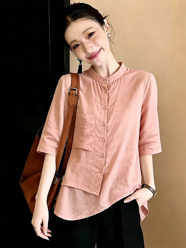 Fashionable Oversized Asymmetric Maternity Shirt Single Button Loose Casual Summer New Style Women's Top Skin-friendly Breath...
Fashionable Oversized Asymmetric Maternity Shirt Single Button Loose Casual Summer New Style Women's Top Skin-friendly Breath...