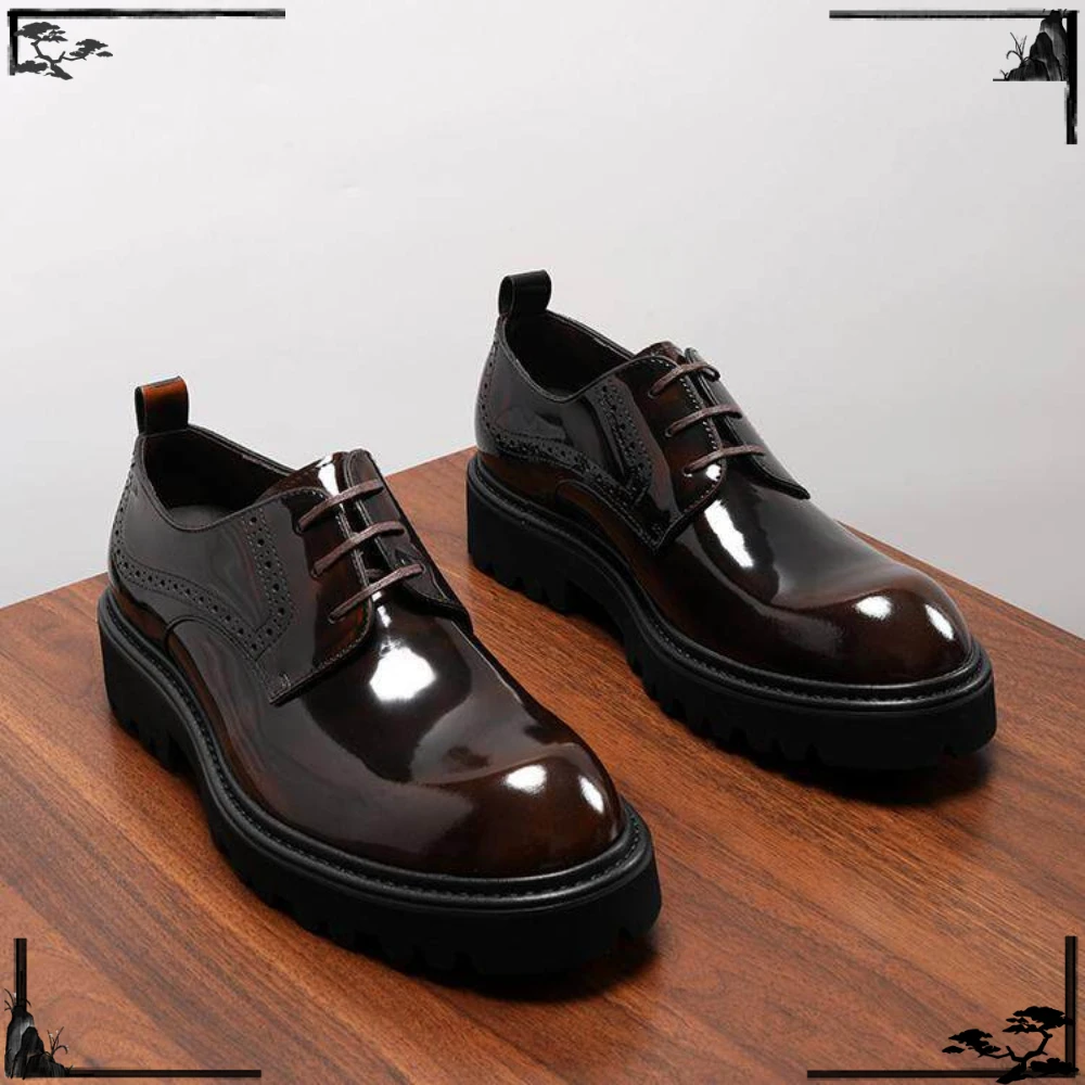 High Grade Business Mens Formal Leather Shoes Breathable Genuine Cowhide Leather Polished British Style Thick Sole Shoes
High Grade Business Mens Formal Leather Shoes Breathable Genuine Cowhide Leather Polished British Style Thick Sole Shoes
