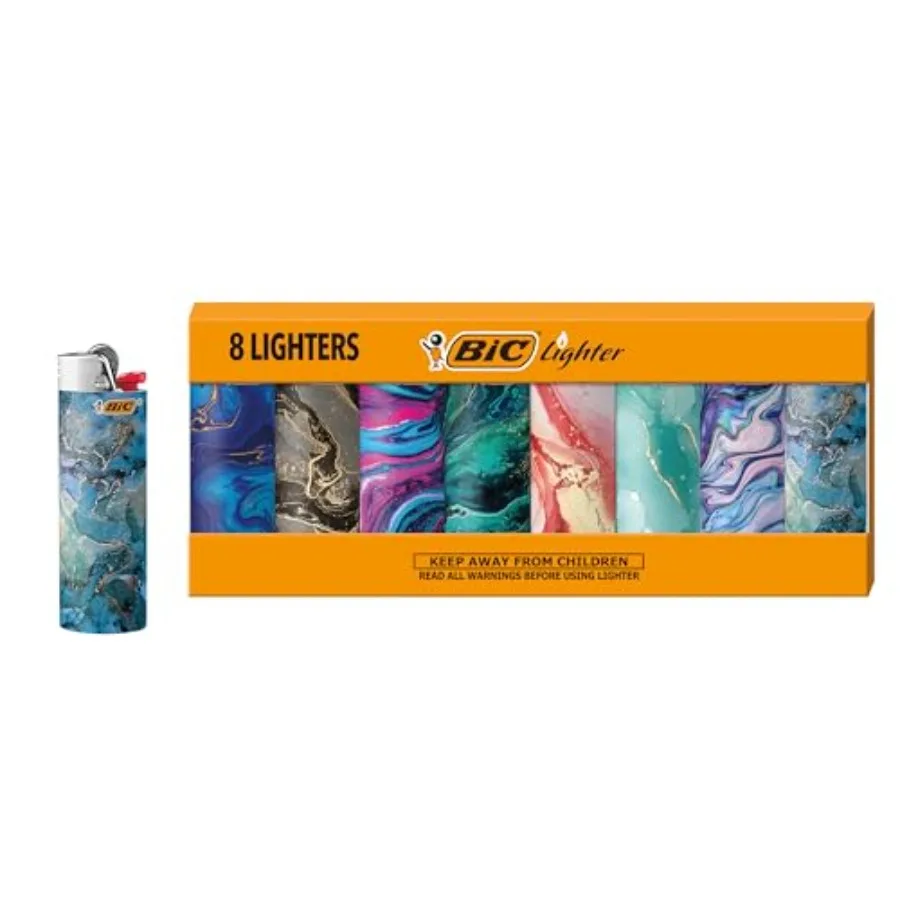 Maxi Pocket Lighter, Special Edition Marble Collection, Assorted Unique Lighter Designs, 8 Count Pack of Lighters Colors May Va
Maxi Pocket Lighter, Special Edition Marble Collection, Assorted Unique Lighter Designs, 8 Count Pack of Lighters Colors May Va
