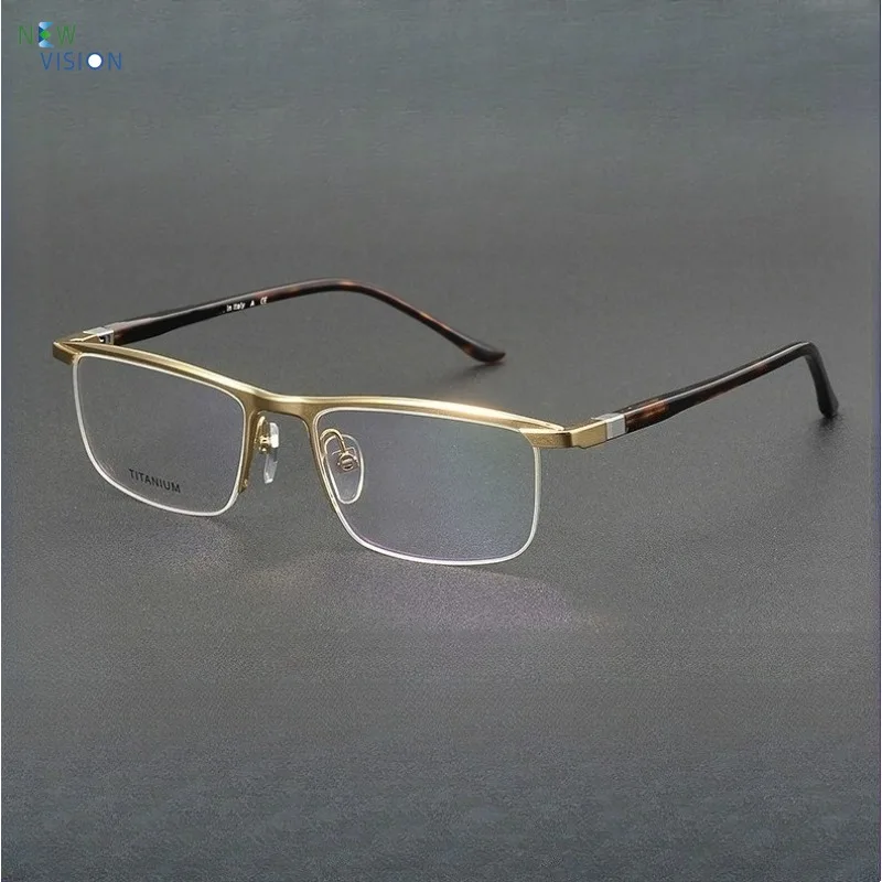 Rotating Eyeglass Legs High-end Men New Square Half Frame Pure Titanium+acetate Glasses Frame Support Myopia Color Changing Lens
Rotating Eyeglass Legs High-end Men New Square Half Frame Pure Titanium+acetate Glasses Frame Support Myopia Color Changing Lens