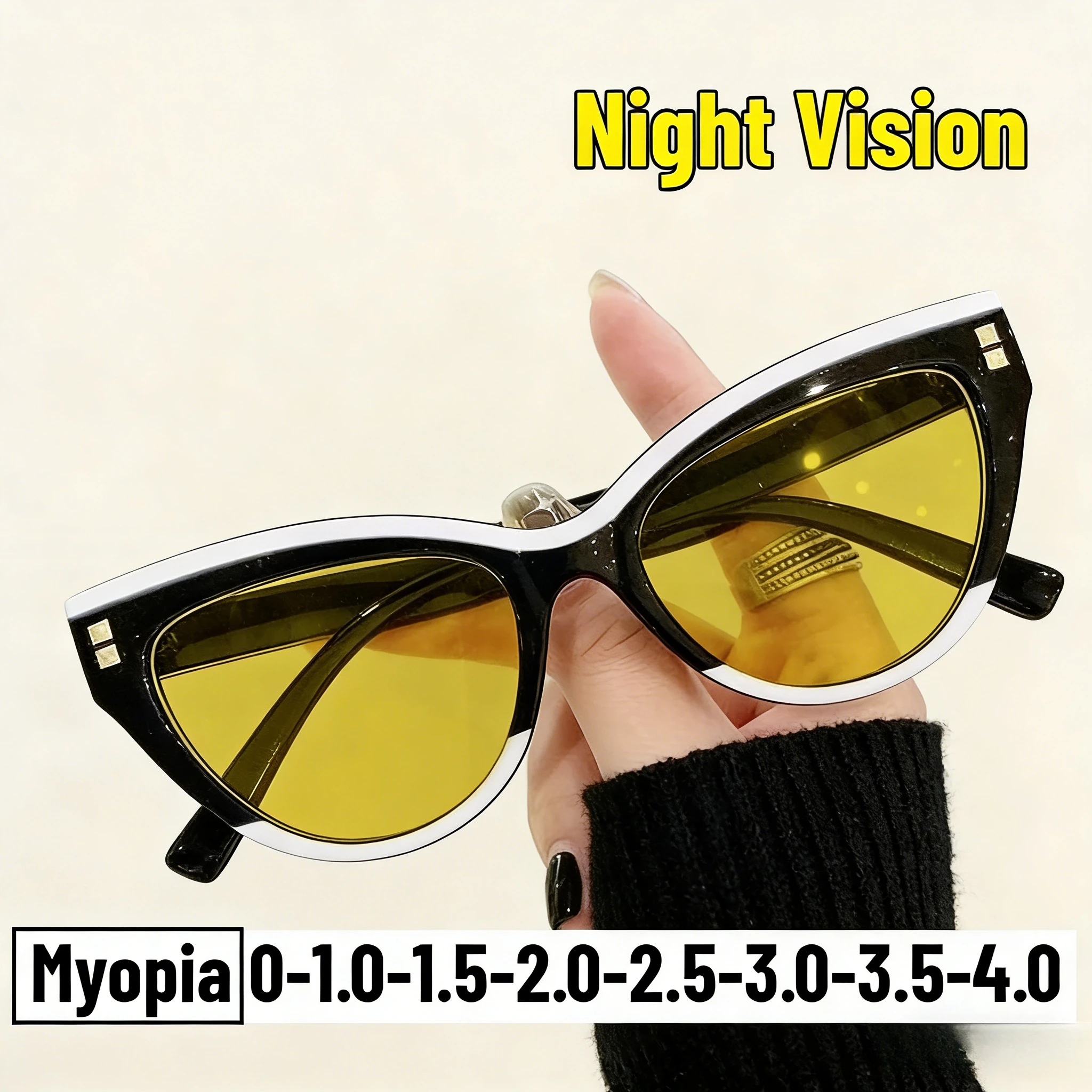 New Cat Eye Night Vision Myopia Glasses Men and Women Retro Fashion Yellow Lens Night Vision Glasses Large Frame Myopia Glasses
New Cat Eye Night Vision Myopia Glasses Men and Women Retro Fashion Yellow Lens Night Vision Glasses Large Frame Myopia Glasses