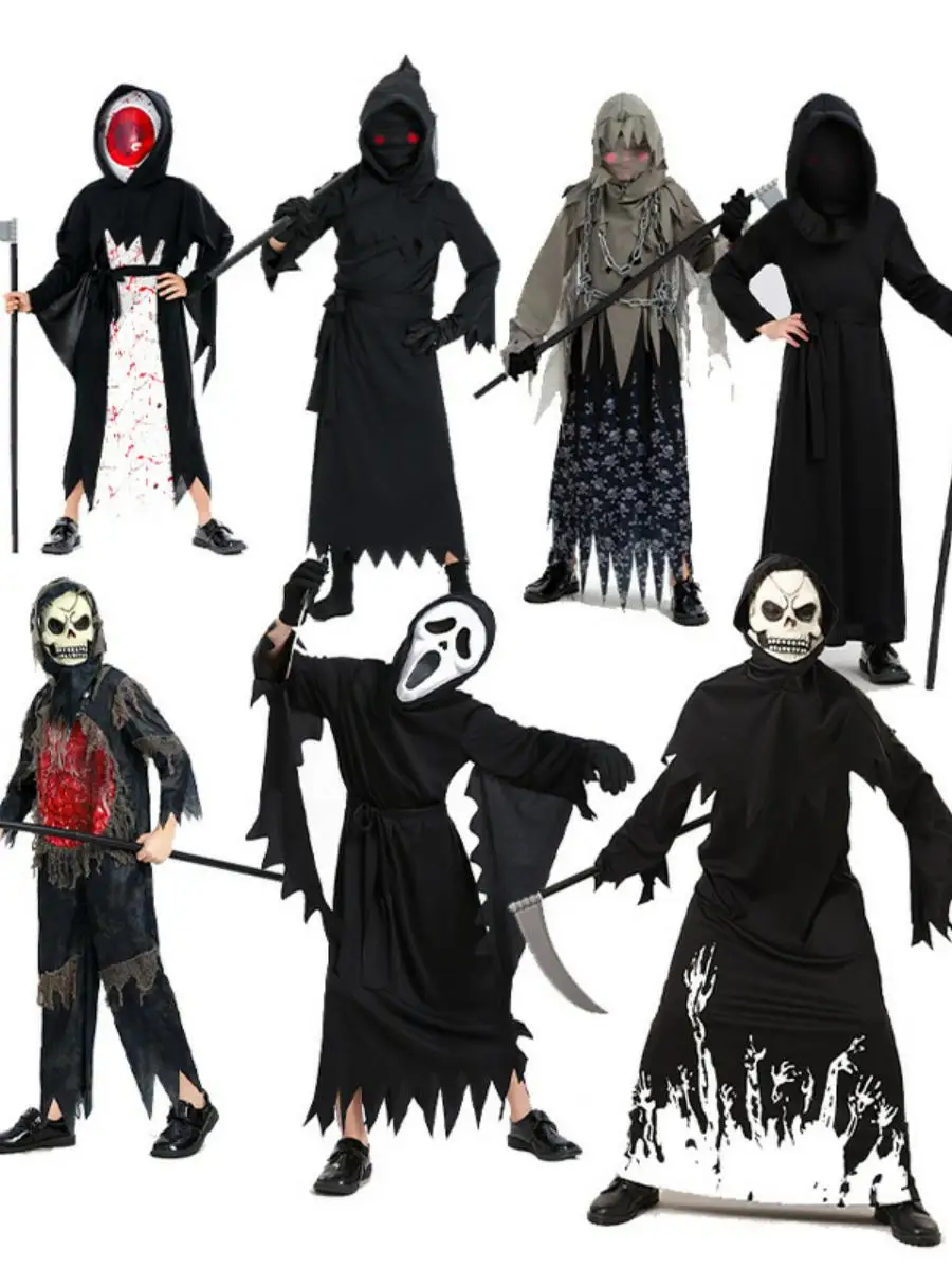 New Cosplay Halloween Costume Terror Scythe Role Play Death God Lighting Nightgown Ghost Festival Polyester Traditional Chine...
New Cosplay Halloween Costume Terror Scythe Role Play Death God Lighting Nightgown Ghost Festival Polyester Traditional Chine...