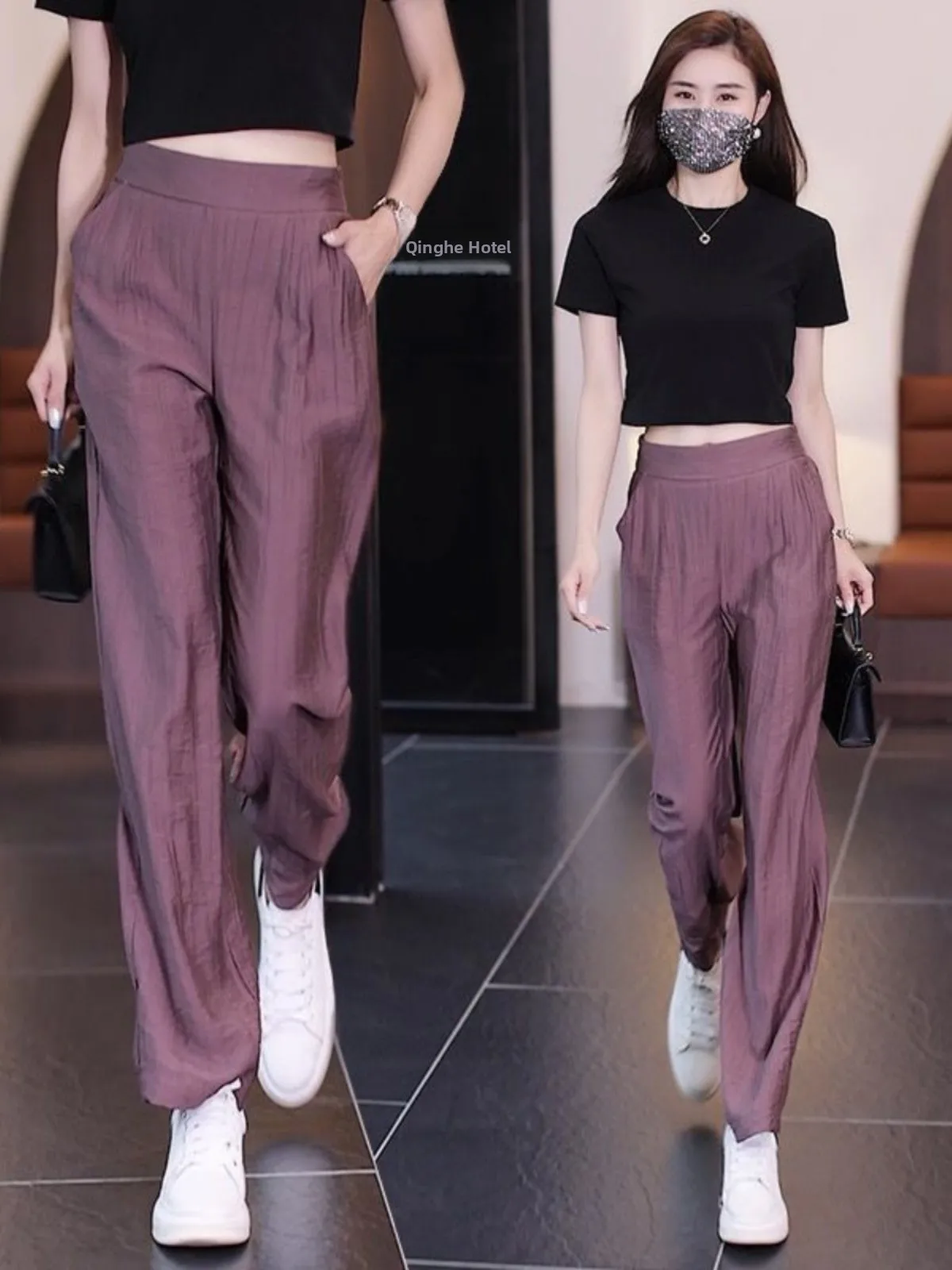 Ice Silk Wide Leg Pants Women's Summer Thin High Waist Drapey Cool Pants Small Size Straight Floor-Length Pants
Ice Silk Wide Leg Pants Women's Summer Thin High Waist Drapey Cool Pants Small Size Straight Floor-Length Pants