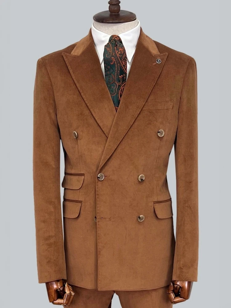 Autumn Winter Italian Suede Men Blazer Homme Luxe Slim Fit Double Breasted Groom Suit Jacket Wedding Dinner Prom Tuxedo Coat
Autumn Winter Italian Suede Men Blazer Homme Luxe Slim Fit Double Breasted Groom Suit Jacket Wedding Dinner Prom Tuxedo Coat