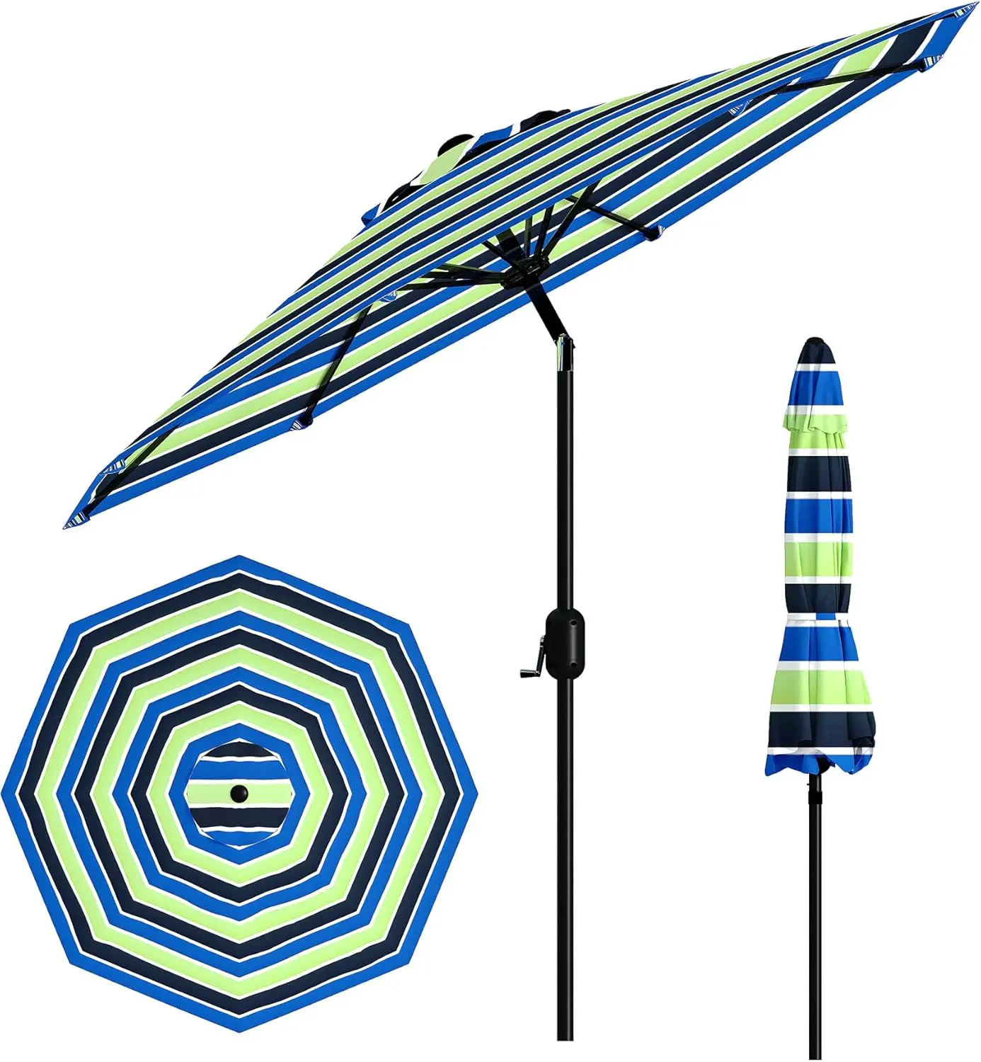 9 ft Patio Umbrella, Outdoor Table Market Umbrella with Push Button Tilt and Crank, 8 Sturdy Ribs UV Protection Waterproof fo
9 ft Patio Umbrella, Outdoor Table Market Umbrella with Push Button Tilt and Crank, 8 Sturdy Ribs UV Protection Waterproof fo