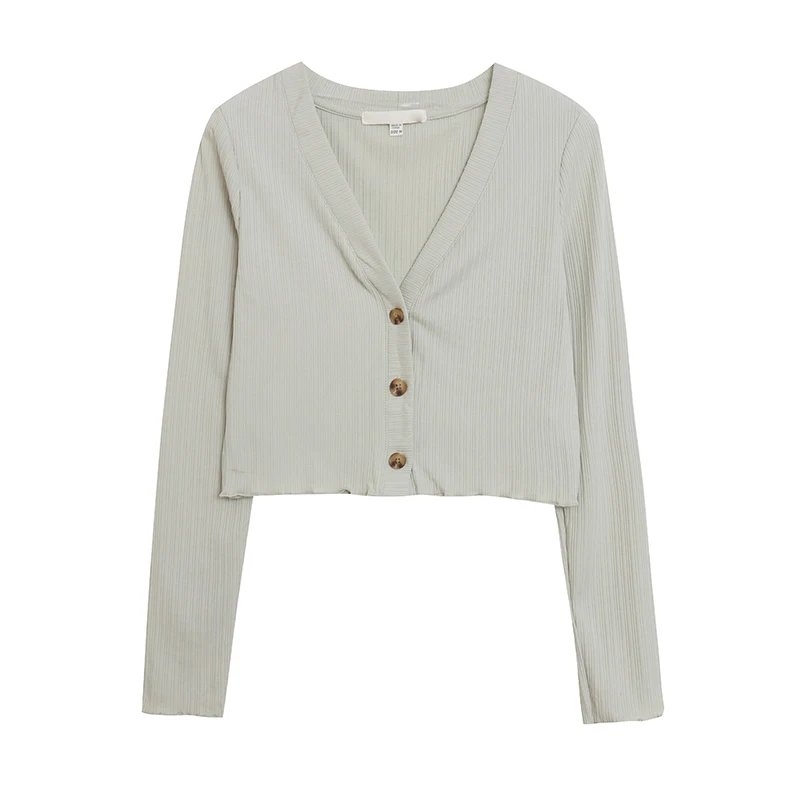 Three-Color Versatile Outerwear Sweet V-Neck Long Sleeve Thin Jacket Single Button Knitwear Wooden Bordered Cardigan
Three-Color Versatile Outerwear Sweet V-Neck Long Sleeve Thin Jacket Single Button Knitwear Wooden Bordered Cardigan