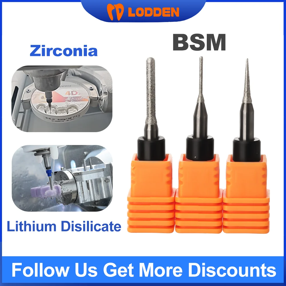 BSM Dental Milling Burs For Cutting Zirconia/Glass Ceramics(Lithium Disilicate) D4 Shank Grinding Drills For CAD CAM Syatem
BSM Dental Milling Burs For Cutting Zirconia/Glass Ceramics(Lithium Disilicate) D4 Shank Grinding Drills For CAD CAM Syatem