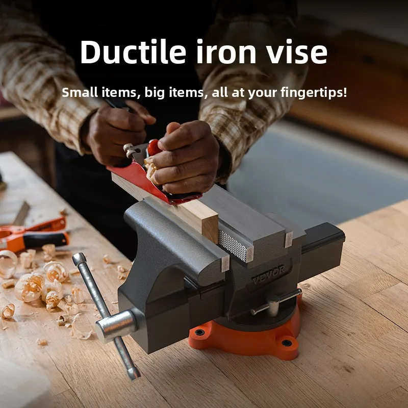 Bench Vise, 6-inch Jaw Width 5.9-inch Jaw Opening, 360-Degree Swivel Locking Base Multipurpose Vise w/Anvil
Bench Vise, 6-inch Jaw Width 5.9-inch Jaw Opening, 360-Degree Swivel Locking Base Multipurpose Vise w/Anvil