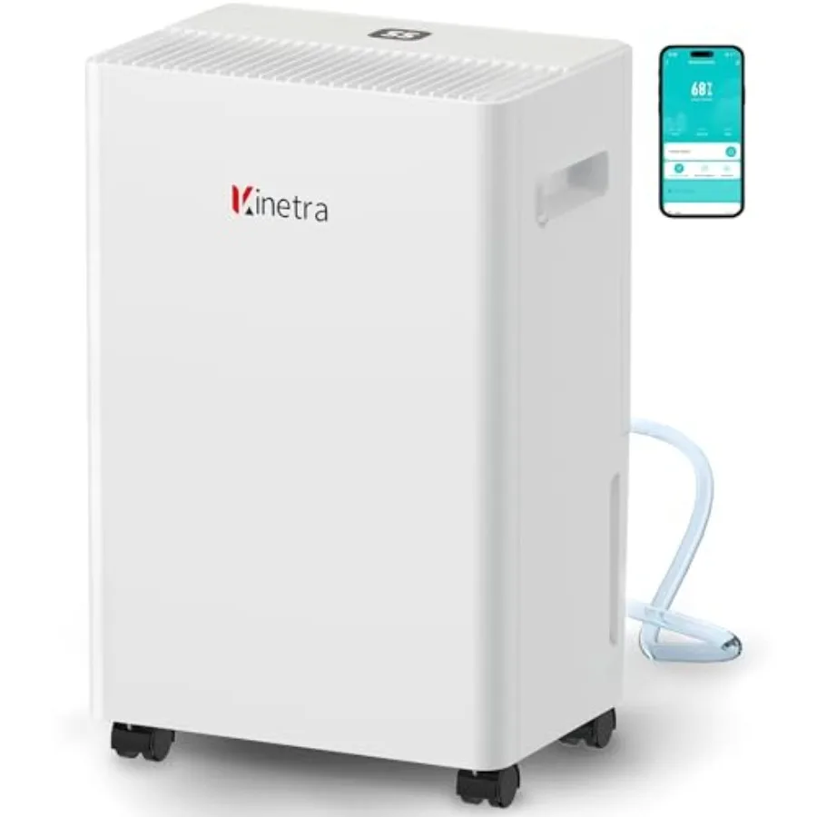1500 Sq. Ft Dehumidifier for Home Basement Use Plastic Housing White Smart APP Control Intelligent Humidity Regulation
1500 Sq. Ft Dehumidifier for Home Basement Use Plastic Housing White Smart APP Control Intelligent Humidity Regulation