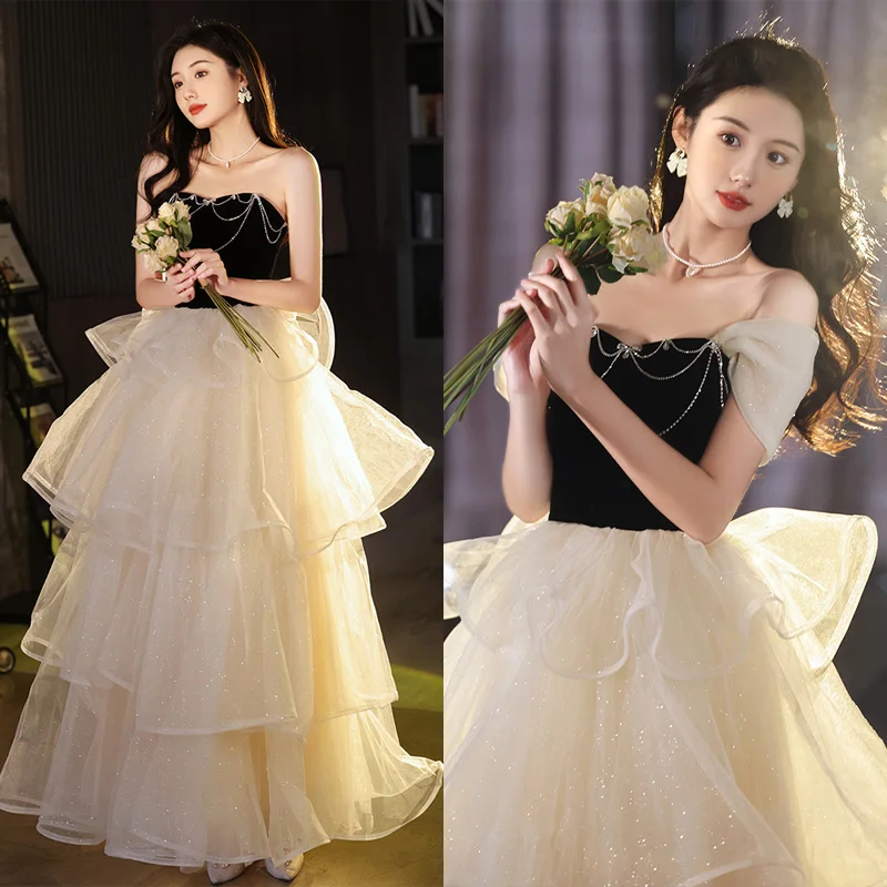 It's Yiiya Boat Neck A-Line Short Sleeves Lace Up Floor-Length Formal Dress Sequins Tulle Champagne New Dress Woman Party A2764
It's Yiiya Boat Neck A-Line Short Sleeves Lace Up Floor-Length Formal Dress Sequins Tulle Champagne New Dress Woman Party A2764
