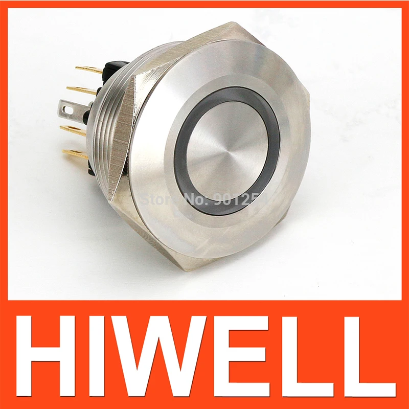 30 mm diameter momentary type LED ring illuminated metal push button switch 1NO1NC waterproof
30 mm diameter momentary type LED ring illuminated metal push button switch 1NO1NC waterproof