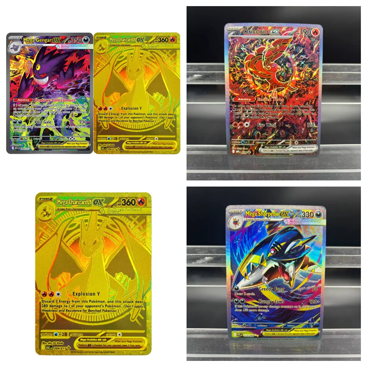 PTCG DIY Collection Cards MEGA Gengar Charizard X Y Self Made Single Card Classic Game Anime Card Gift Toy
PTCG DIY Collection Cards MEGA Gengar Charizard X Y Self Made Single Card Classic Game Anime Card Gift Toy