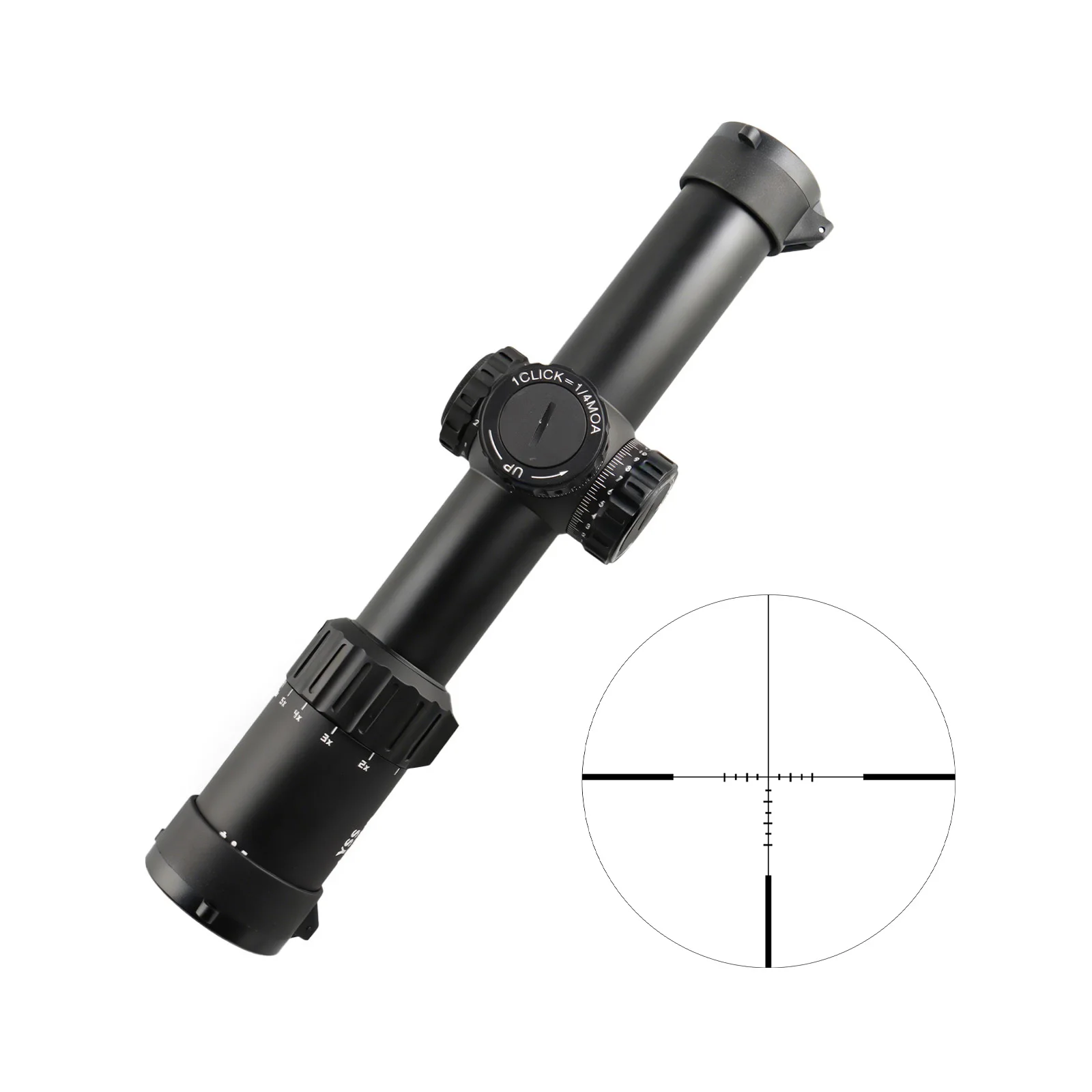 YSS 1-8x28IR SFP Rifle Scope – 34mm Tube, Illuminated Reticle, Locking Turrets, Waterproof & Shockproof
YSS 1-8x28IR SFP Rifle Scope – 34mm Tube, Illuminated Reticle, Locking Turrets, Waterproof & Shockproof
